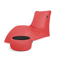 Combo Strawberry SOFT LOUNGER + JUST TABLE + JUST TOP Black FIT