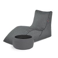 Combo Aspen MESH LOUNGER + JUST TABLE + JUST TOP Black FIT